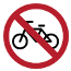 accesso alle biciclette vietato