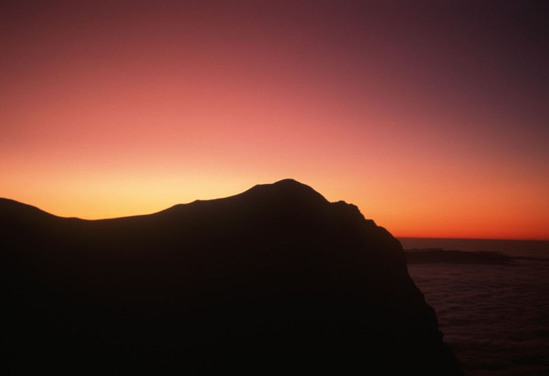 Tramonto dietro a Monte Bove Nord