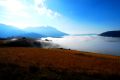 La montagna si sveglia al nascere del sole